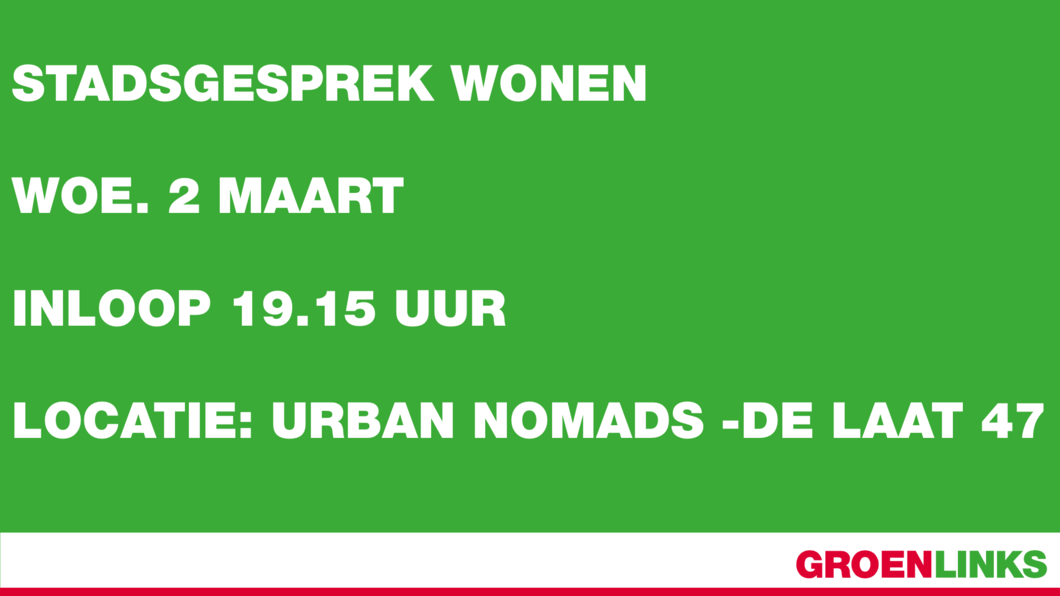 Stadsgesprek Wonen